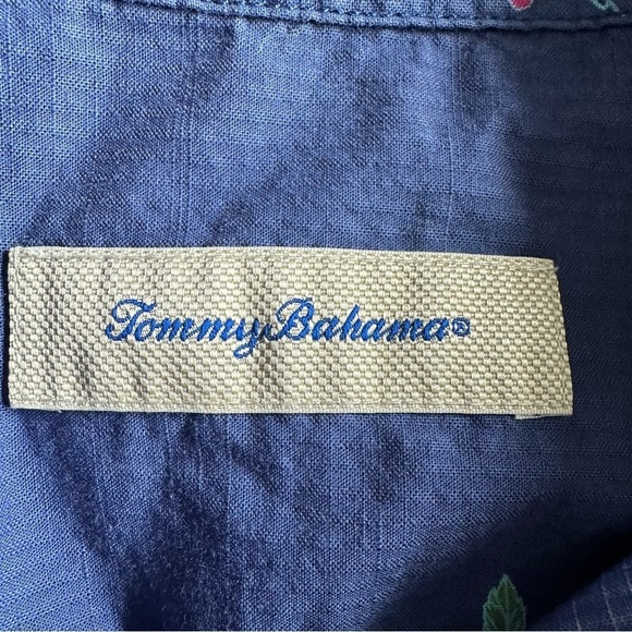 Tommy Bahama Men’s XL Short Sleeve Hawaiian Camp Shirt Cotton Blue Martini Print - Picture 3 of 6